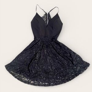 Honey and Rosie Sparkly Black Lace Dress - Gorgeous!